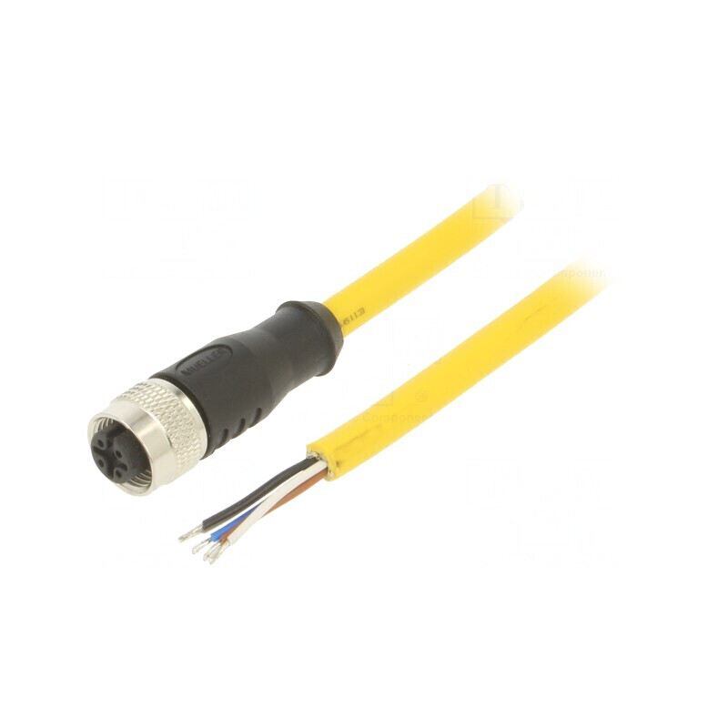 Cablu Conectare M12 5PIN Mufă Dreaptă 250VAC 4A PVC IP68 | Electronic-mag.ro | Componente Electronice