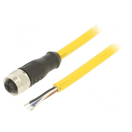 Cablu Conectare M12 5PIN Mufă Dreaptă 250VAC 4A PVC IP68 | Electronic-mag.ro | Componente Electronice