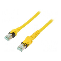 Patch cord S/FTP Cat 6a Cu Galben 2m | Electronic-mag.ro | Componente Electronice
