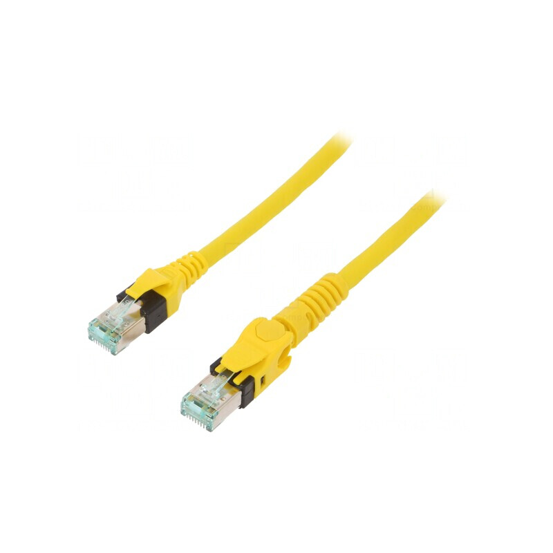 Patch cord S/FTP Cat 6a Cu Galben 2m | Electronic-mag.ro | Componente Electronice