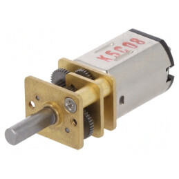 Motor DC cu Transmisie 6V 1,6A Ax Crestătură D 250:1 Micro Metal Gearmotor HP | Electronic-mag.ro | Componente Electronice