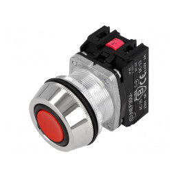 Comutator apăsare 30mm 1NC 1NO | Electronic-mag.ro | Componente Electronice