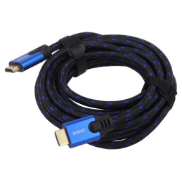 Cablu HDMI 2.1 Textil Negru 5m