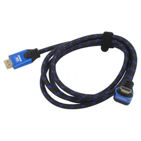 Cablu HDMI 2.1 5m Textil OFC 90° | Electronic-mag.ro | Componente Electronice