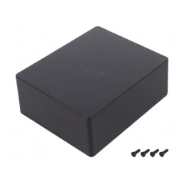 Carcasă Universală din Aluminiu 121x145x56mm Negru | Electronic-mag.ro | Componente Electronice