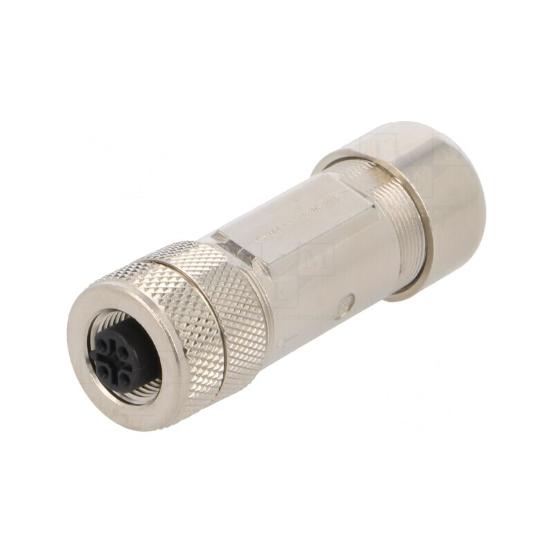 Mufă M12 5 PIN mamă B-Profibus pe cablu drept 4-9mm | Electronic-mag.ro | Componente Electronice
