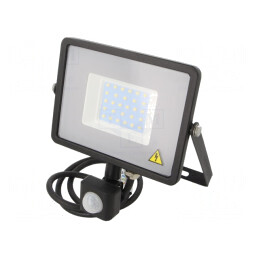 Lampă: proiector LED | 220/240VAC | 30W | alb rece | 100° | 6400K | IP65 | SKU 462