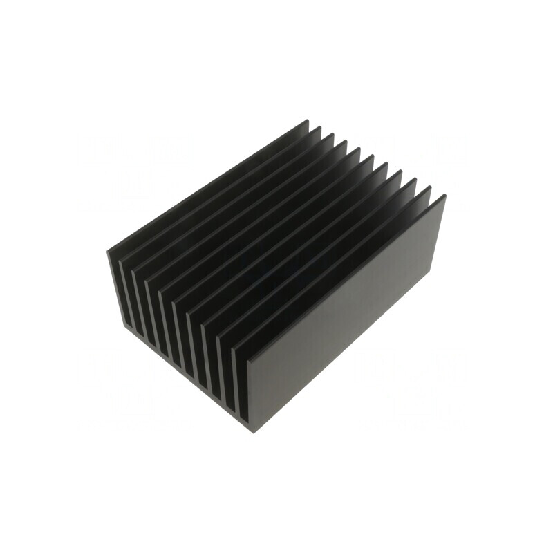 Radiator extrudat cu aripioare negru 150x100x60mm | Electronic-mag.ro | Componente Electronice