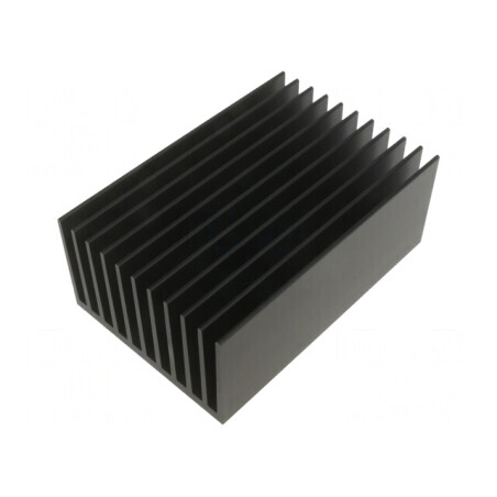 Radiator extrudat cu aripioare negru 150x100x60mm | Electronic-mag.ro | Componente Electronice
