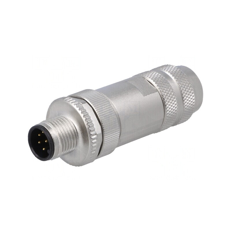 Conector M12 Mufă Tată 8 Pinuri Ecranat Aurit IP67 30V | Electronic-mag.ro | Componente Electronice