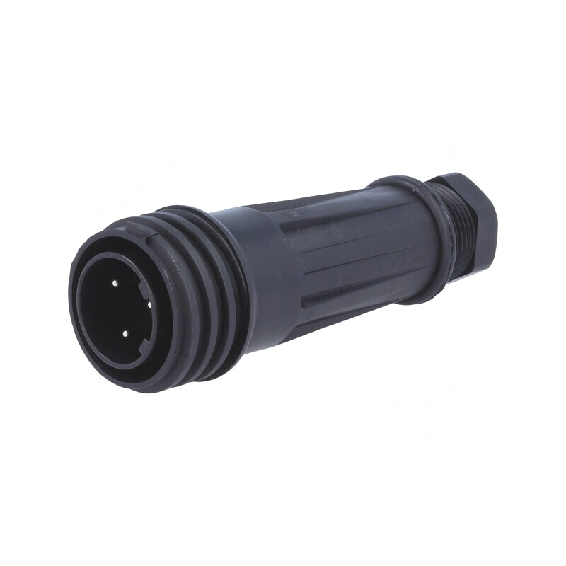 Mufă Conector Circular cu 3 Pini Filet Exterior PX0921/03/P | Electronic-mag.ro | Componente Electronice