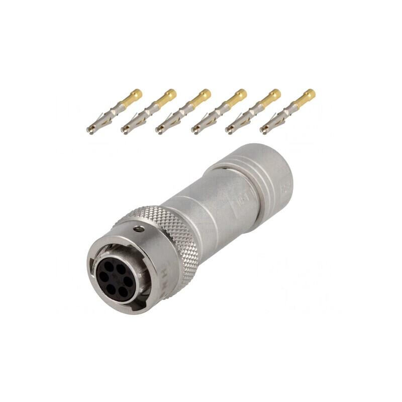 Conector Circular RT360 Mufă Mamă 6 PIN Crimpată pe Cablu | Electronic-mag.ro | Componente Electronice