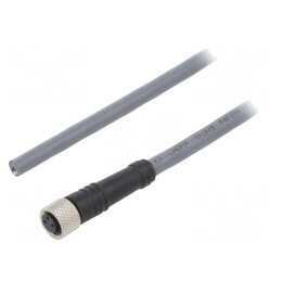 Cablu de conectare M8 3 pini 10m 63VAC 2.7A PUR | Electronic-mag.ro | Componente Electronice