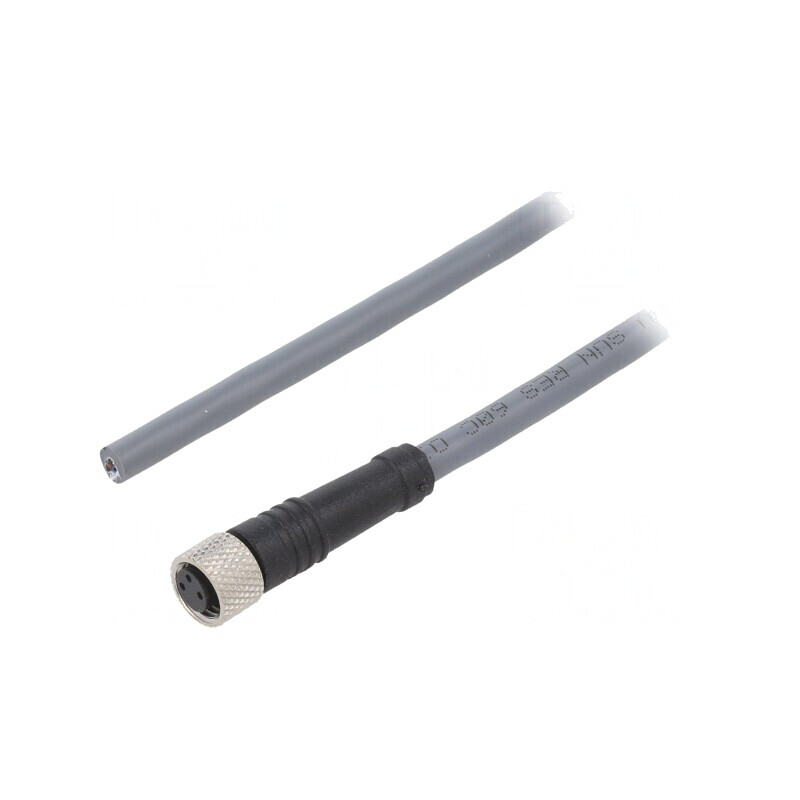 Cablu de conectare M8 3 pini 10m 63VAC 2.7A PUR | Electronic-mag.ro | Componente Electronice