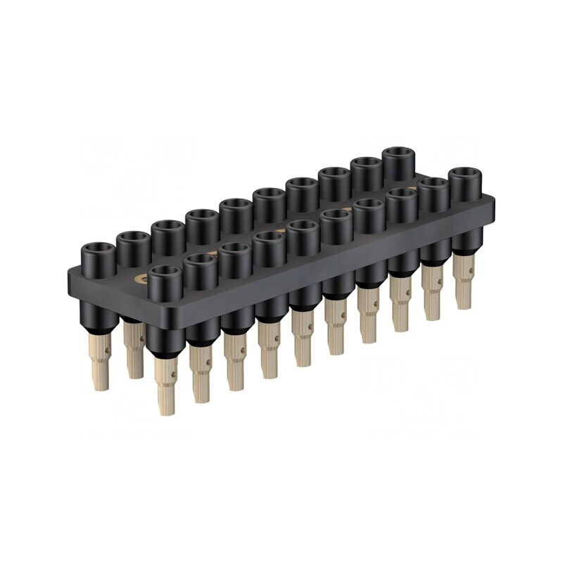 Bloc Multipriză Banană 2mm 20 Prize Neagră 70VDC 10A | Electronic-mag.ro | Componente Electronice