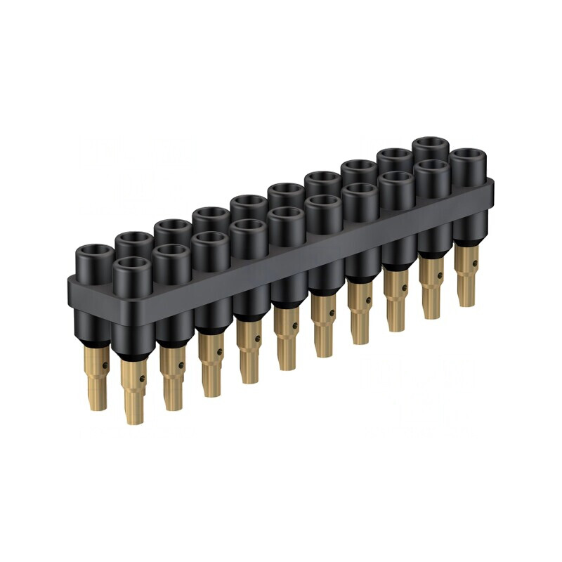 Bloc Multipriză Neagră 2mm 70VDC 10A 20 Prize | Electronic-mag.ro | Componente Electronice