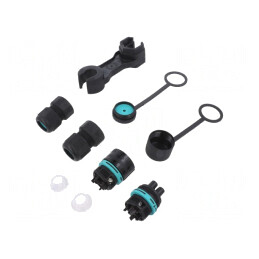 Conector alimentare AC terminal cu șurub tată mamă TH387 | Electronic-mag.ro | Componente Electronice