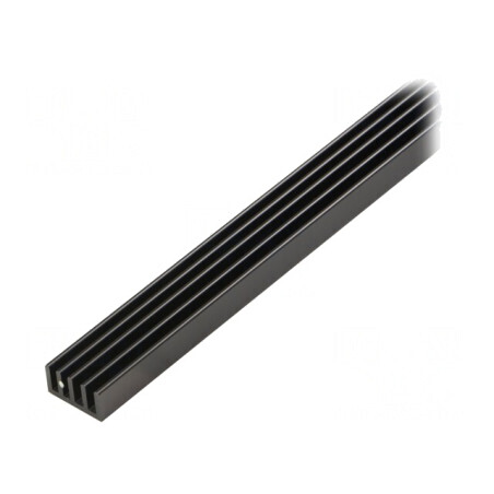 Radiator extrudat cu aripioare negru 1000mm | Electronic-mag.ro | Componente Electronice