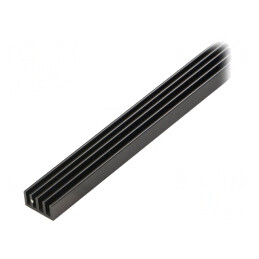 Radiator extrudat cu aripioare negru 1000mm | Electronic-mag.ro | Componente Electronice