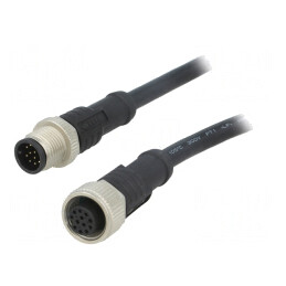 Cablu senzori automatizări M12 1m | Electronic-mag.ro | Componente Electronice