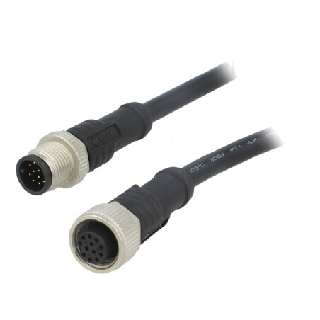 Cablu senzori automatizări M12 1m | Electronic-mag.ro | Componente Electronice