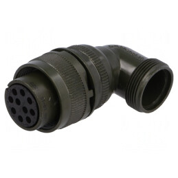 Conector circular dimensiune 18 aliaj aluminiu oliv | Electronic-mag.ro | Componente Electronice