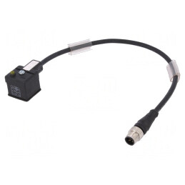 Cablu-adaptor DIN 43650 M12 3 PIN IP67 0,3m | Electronic-mag.ro | Componente Electronice