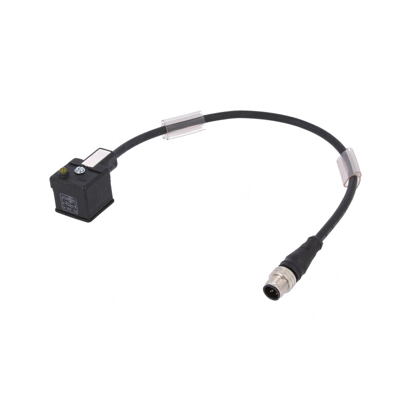 Cablu-adaptor DIN 43650 M12 3 PIN IP67 0,3m | Electronic-mag.ro | Componente Electronice