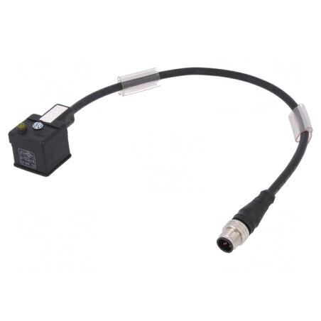 Cablu-adaptor DIN 43650 M12 3 PIN IP67 0,3m | Electronic-mag.ro | Componente Electronice