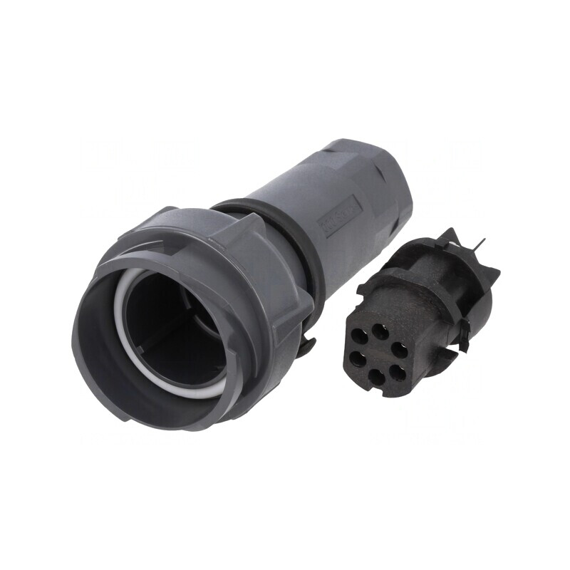 Mufă Circulară Mamă 6 PIN Nichelată Buccaneer 7000 | Electronic-mag.ro | Componente Electronice