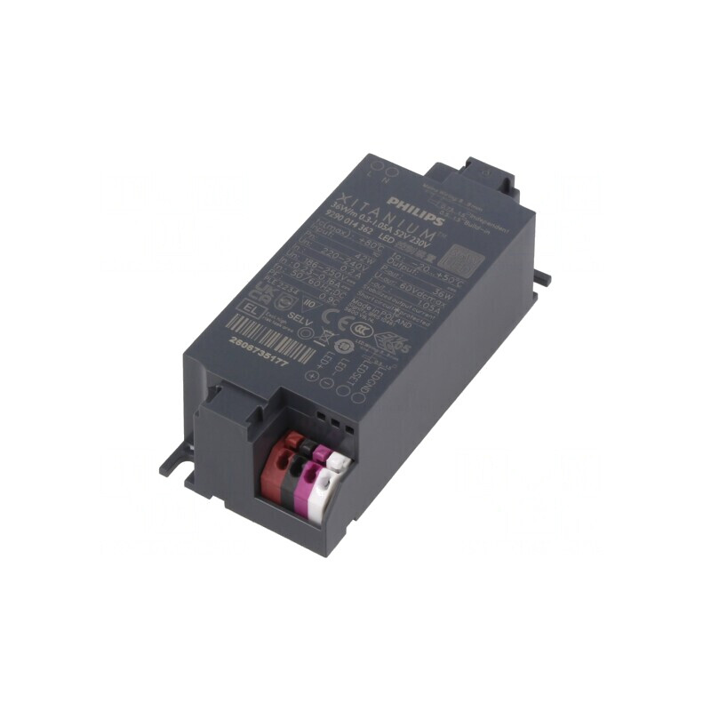 Alimentator LED 36W 24-52VDC 300-1050mA IP20 | Electronic-mag.ro | Componente Electronice