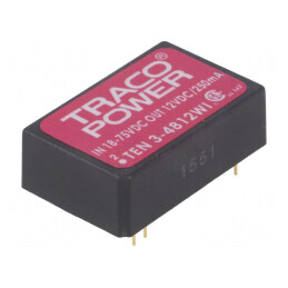Convertor DC/DC 3W 18-75V la 12V 250mA DIP24 | Electronic-mag.ro | Componente Electronice