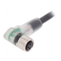 Cablu de Conectare M8 PIN 3 în Unghi 10m 60VAC 4A PUR | Electronic-mag.ro | Componente Electronice