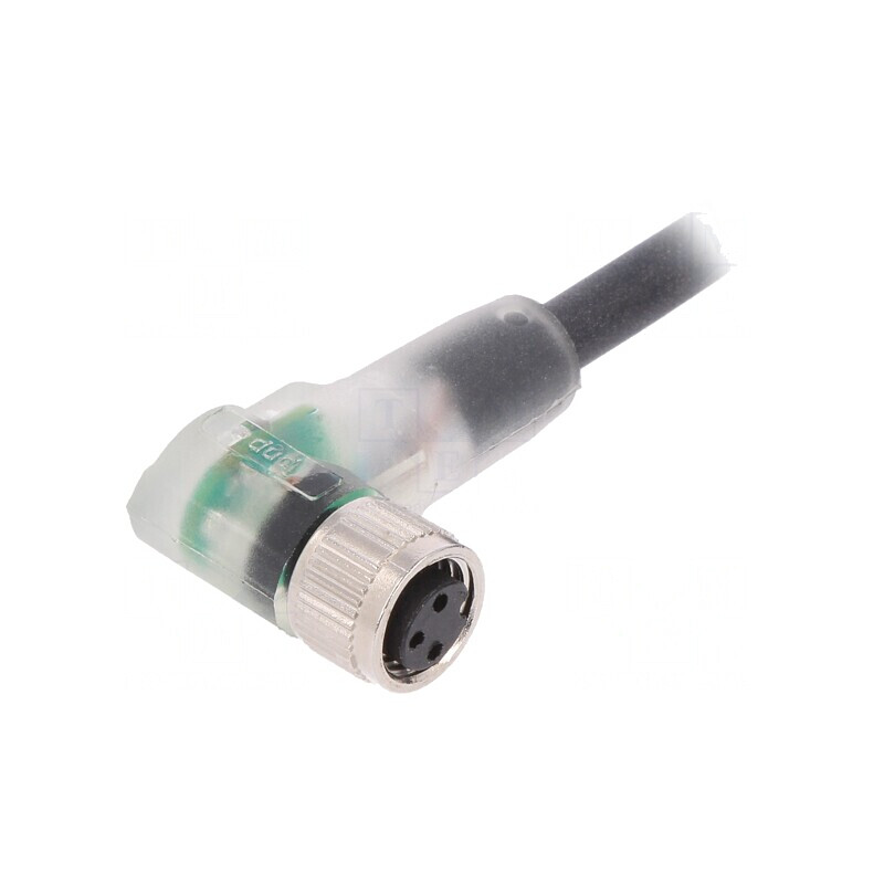 Cablu de Conectare M8 PIN 3 în Unghi 10m 60VAC 4A PUR | Electronic-mag.ro | Componente Electronice