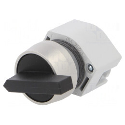 Comutator Rotativ 22mm Negru 2 Poziții | Electronic-mag.ro | Componente Electronice