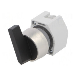 Comutator rotativ 22mm negru 2 poziții | Electronic-mag.ro | Componente Electronice