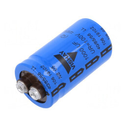 Condensator Electrolitic cu Șurub 1mF 100VDC Ø35x60mm ±20% | Electronic-mag.ro | Componente Electronice