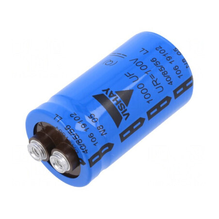 Condensator Electrolitic cu Șurub 1mF 100VDC Ø35x60mm ±20% | Electronic-mag.ro | Componente Electronice