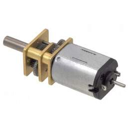 Motor DC cu Transmisie 6V 1.6A Ax Crestătură D 10:1 POLOLU-2211 | Electronic-mag.ro | Componente Electronice
