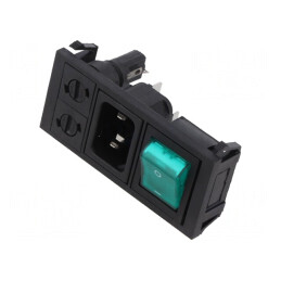 Conector Alimentare AC 10A 250V IEC 60320 | Electronic-mag.ro | Componente Electronice