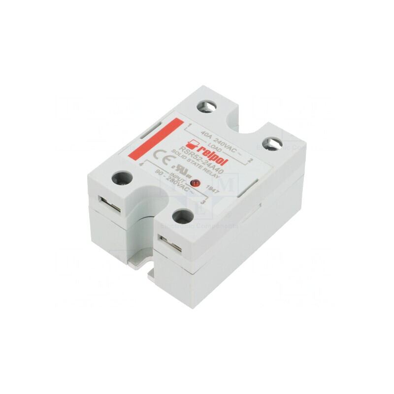 Releu semiconductor 1-fazat 40A 90-280VAC | Electronic-mag.ro | Componente Electronice