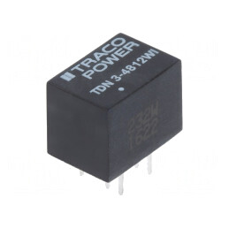 Convertor DC/DC 3W 18-75V la 12V 250mA DIP | Electronic-mag.ro | Componente Electronice