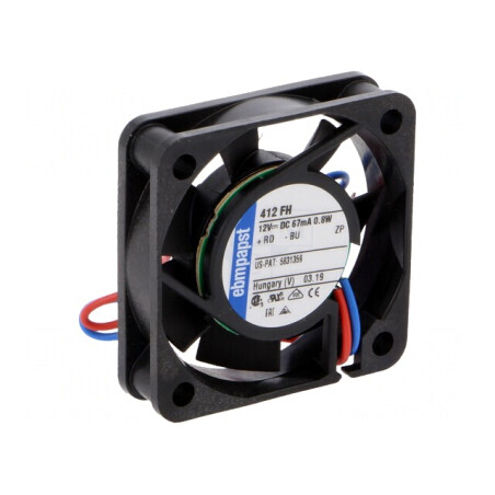 Ventilator Axial DC 12V 40x40x10mm 9m3/h 26dBA | Electronic-mag.ro | Componente Electronice