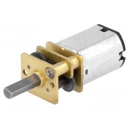 Motor DC cu Transmisie 6V 1,6A Ax Crestătură D 298:1 Micro Metal Gearmotor HP | Electronic-mag.ro | Componente Electronice
