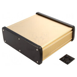 Carcasă Universală Aluminiu Aurit 177,6mm x 169mm x 61,1mm | Electronic-mag.ro | Componente Electronice