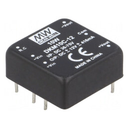 Convertor DC/DC 10W 36-75V la 12V/-12V | Electronic-mag.ro | Componente Electronice