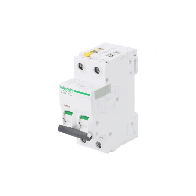 Întrerupător de Supracurent 2A 2 Poli 400VAC B | Electronic-mag.ro | Componente Electronice