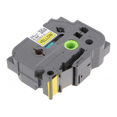 Bandă Adezivă Galbenă 24mm x 8m, Scris Negru | Electronic-mag.ro | Componente Electronice