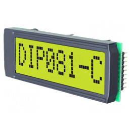 Afișaj LCD Alfanumeric 8x1 68x26.8mm LED