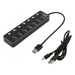 Hub USB 3.1 cu 7 Porturi și Întrerupător | Electronic-mag.ro | Componente Electronice